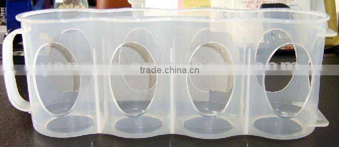 Plastic refrigerator can holder, can carrier, can rack