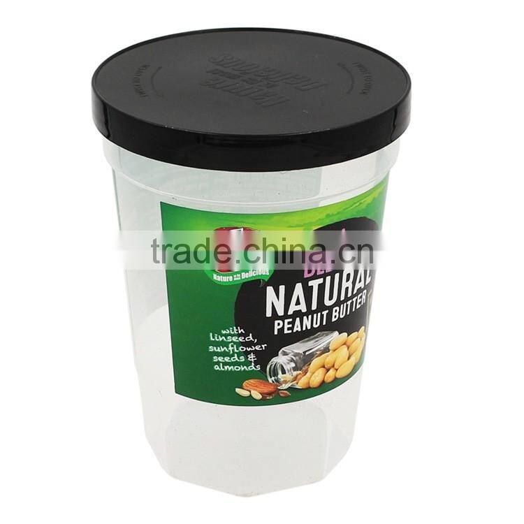 280g Disposable Small Plastic Sauce Container, Round Peanut Jars