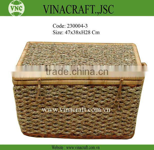 Wicker cane laundry basket for clother