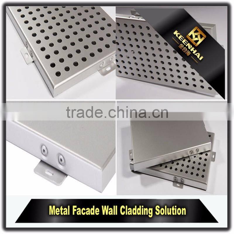 Laser Cutting Exterior Building Facade Panel Aluminum Curtain Wall Profile