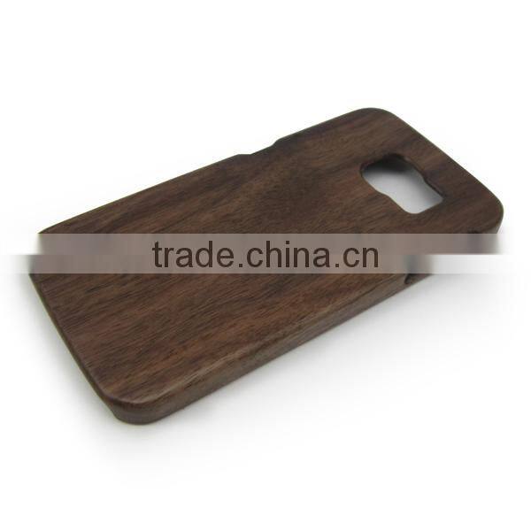 Hot Selling customized walnut wood mobile phone case,100% wooden case for Samsung S6