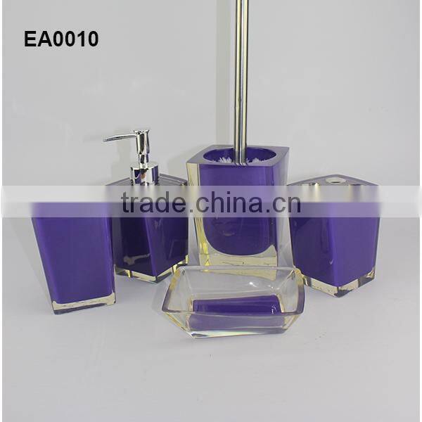 Transparent resin eco-friendly bath product hotel balfour bathroom accessories from manufacture