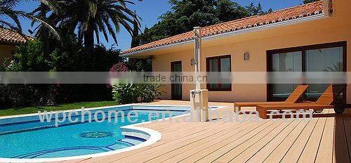 Teak antiseptic wpc wood plastic composite decking, waterproof laminate flooring, outdoor