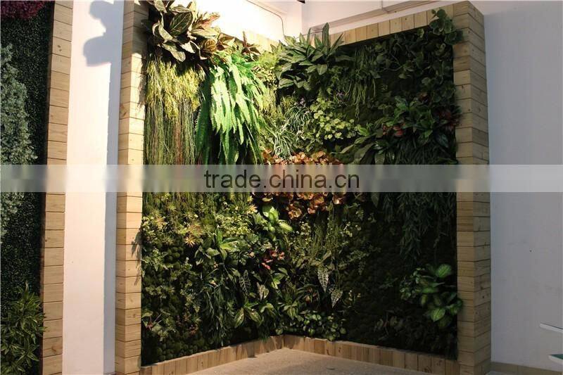fake plant free combination grass flower green wall for hotel office decoration