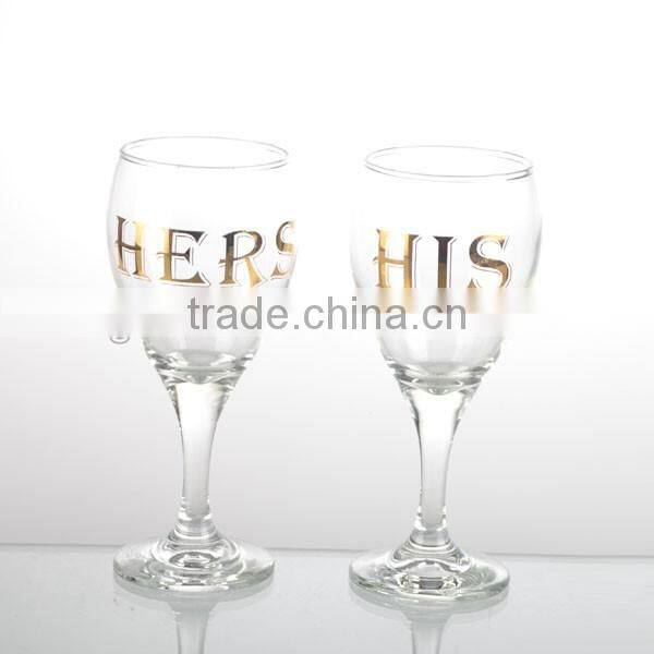 2016newest High water glass cup paste golden decal