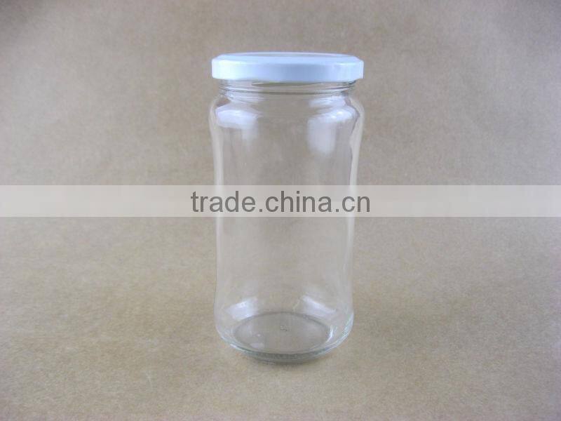 glass jar with metal lid , glassware