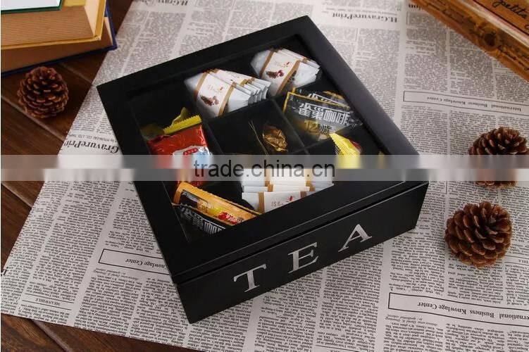 gird wooden tea gift box&wooden coffee storage box