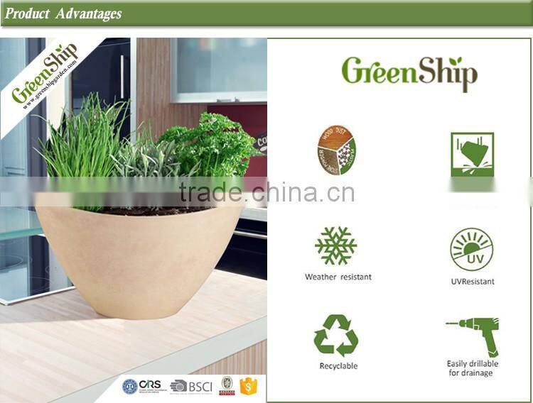 garden cheap plastic wood stone garden planter