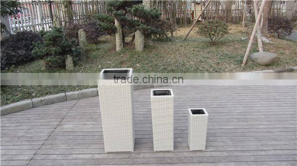 2015 3pcs rattan garden flowerpot set