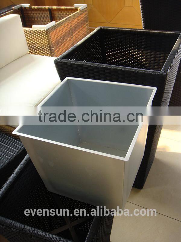 rattan flower pot garden