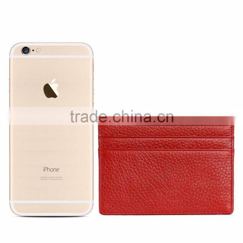 OEM Design Genuine Leather Exhibition ID Card Bifold Holder