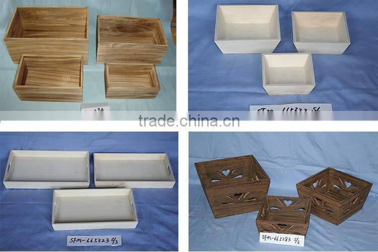 Multiple size custom environmental square wooden tray with 7 years experience