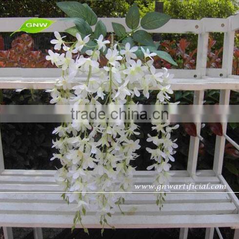 GNW FLV23-6 polyurethane flower pots door with flower designs wreath wholesale