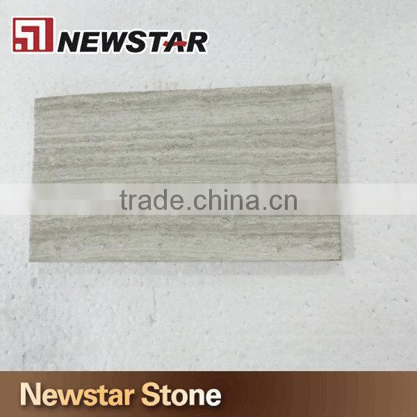 Newstar White Wooden Veins Stone Finished Marble Tile