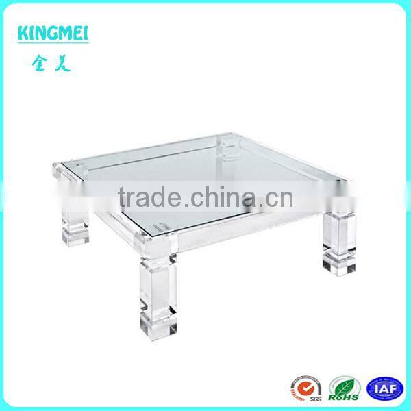 Wholesale round acrylic tables,lucite coffee table, acrylic furniture with colorful base