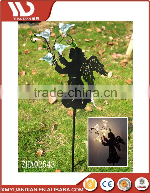 Cute Black Angel Garden Led Solar Light for Home Small Solar Lights