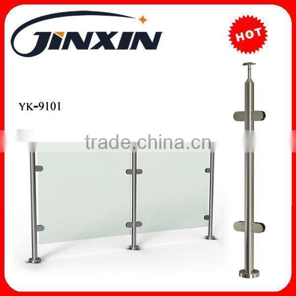 JINXIN customized glass fence_tempered glass fence panels stair railing cost