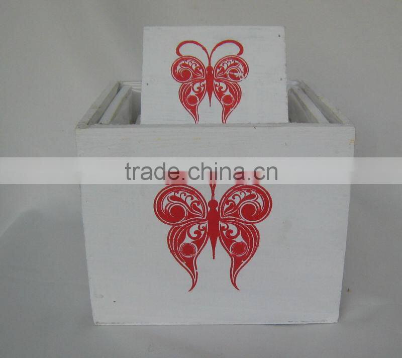 bird house rectangular wooden flower planter