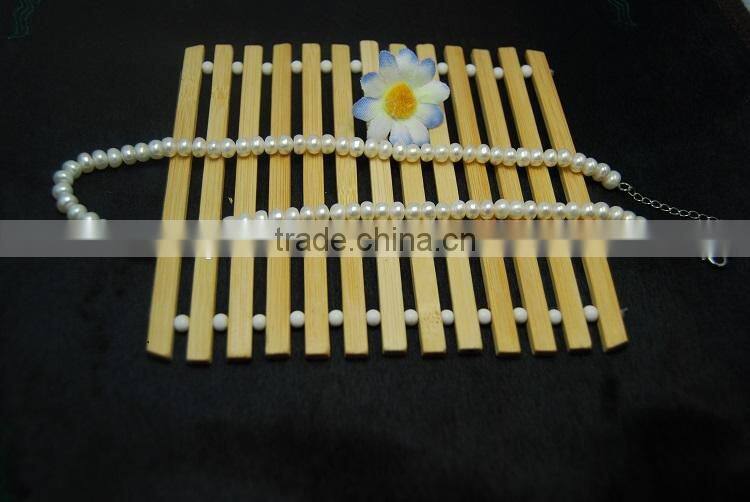 5-6 mm white button shape freshwater pearl necklace