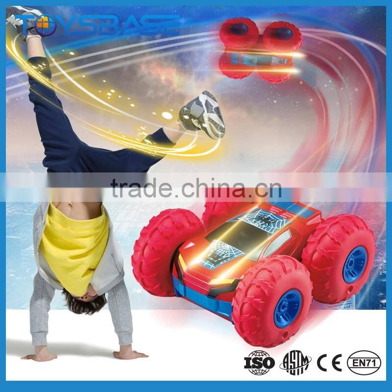 Roll Over Cars Remote Control Stable RC Car Jumping Tumbling 4WD Electric Toy Bounce Car with Tire Inflator Elektric Car