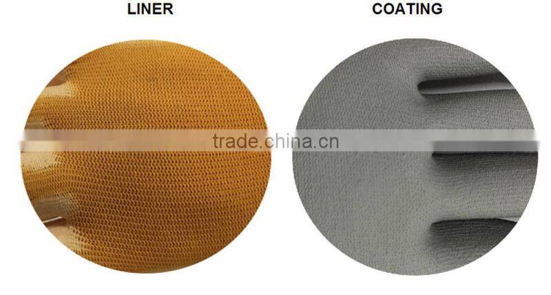 Safety Gloves Black Nylon Gloves With Gray PU Working Gloves From DDsafety