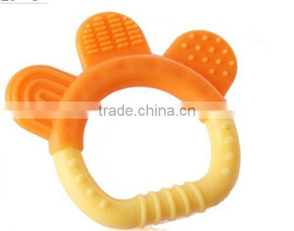 Colorful funny silicone baby teether