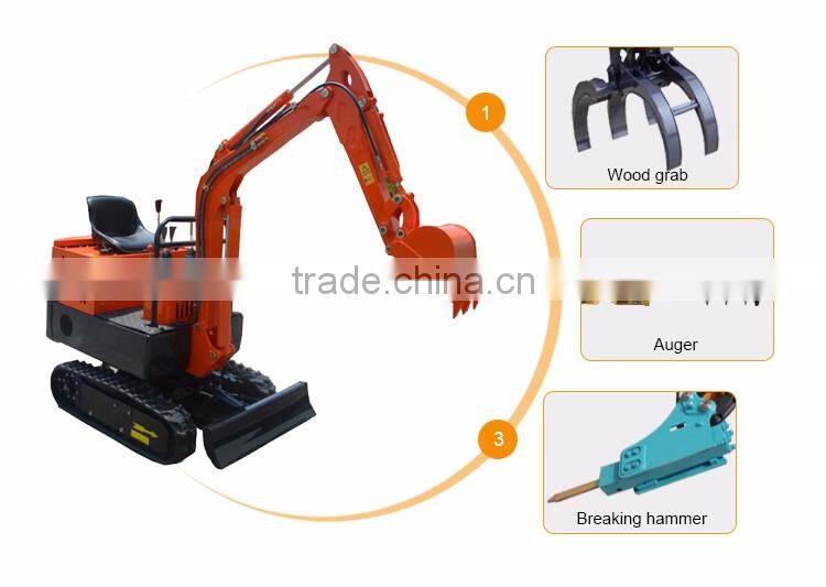 Hydraulic mini digger for garden