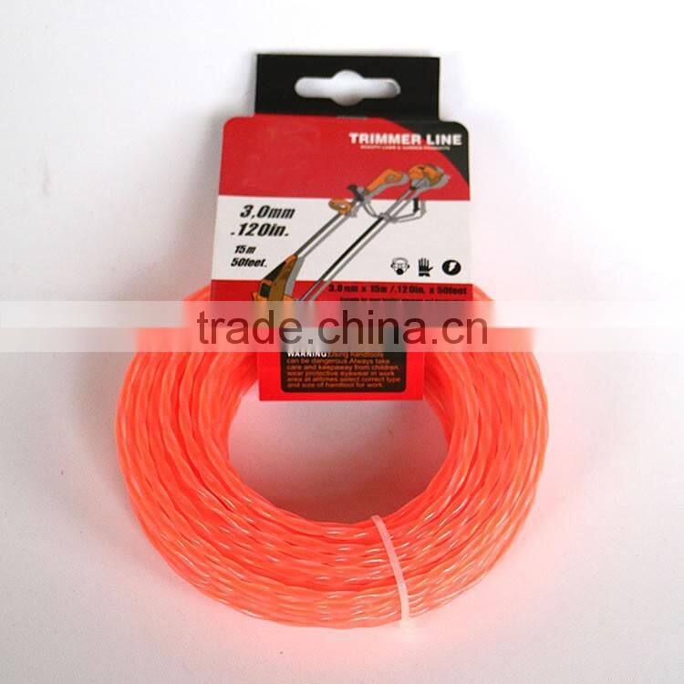 Wholesale twisted nylon monofilament Garden Grass Trimmer Line nylon twisting trimmer line