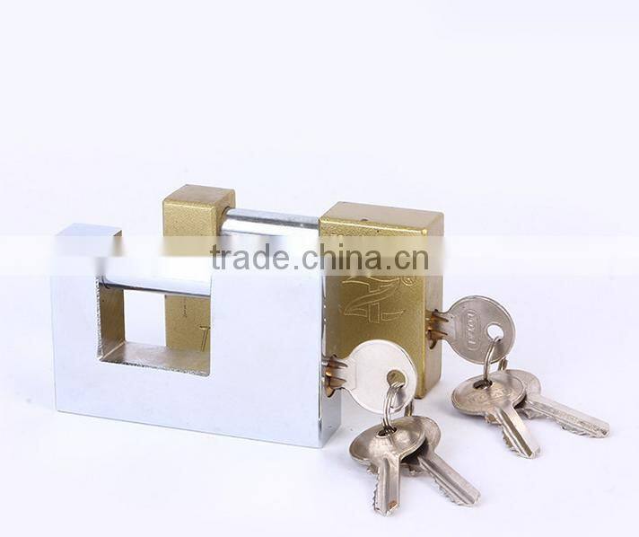 Solid brass rectangular globe mini padlock from 50mm size to 90mm
