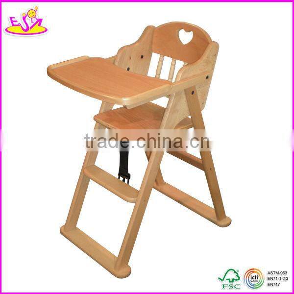 2015 new fashion baby high chair,solid wood high chair,hot sale baby high chair W08F036