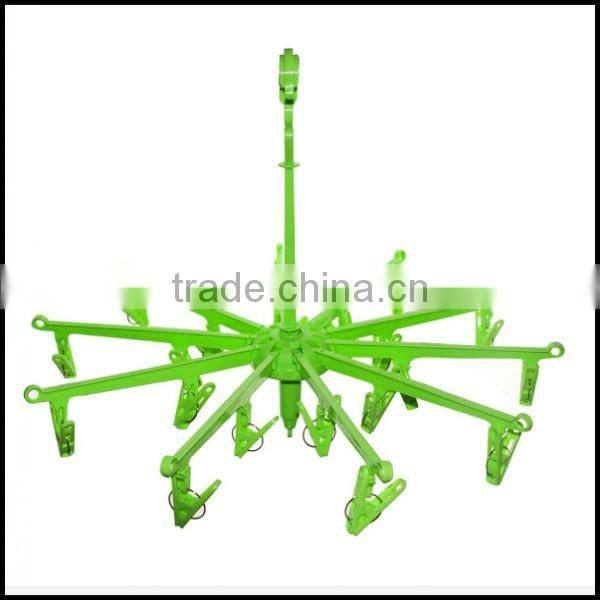 Hanging Dryer 20 Clips Pin Laundry Clothes Hanger Underwear Socks Foldable Green,custom plastic hanger manfuacturer