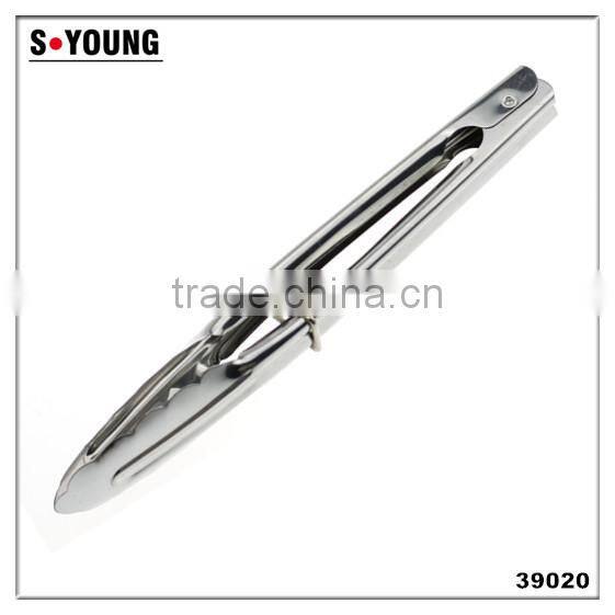 39020 Cheap Stainless Steel Kitchen Tongs BBQ Grill Food salad Tongs
