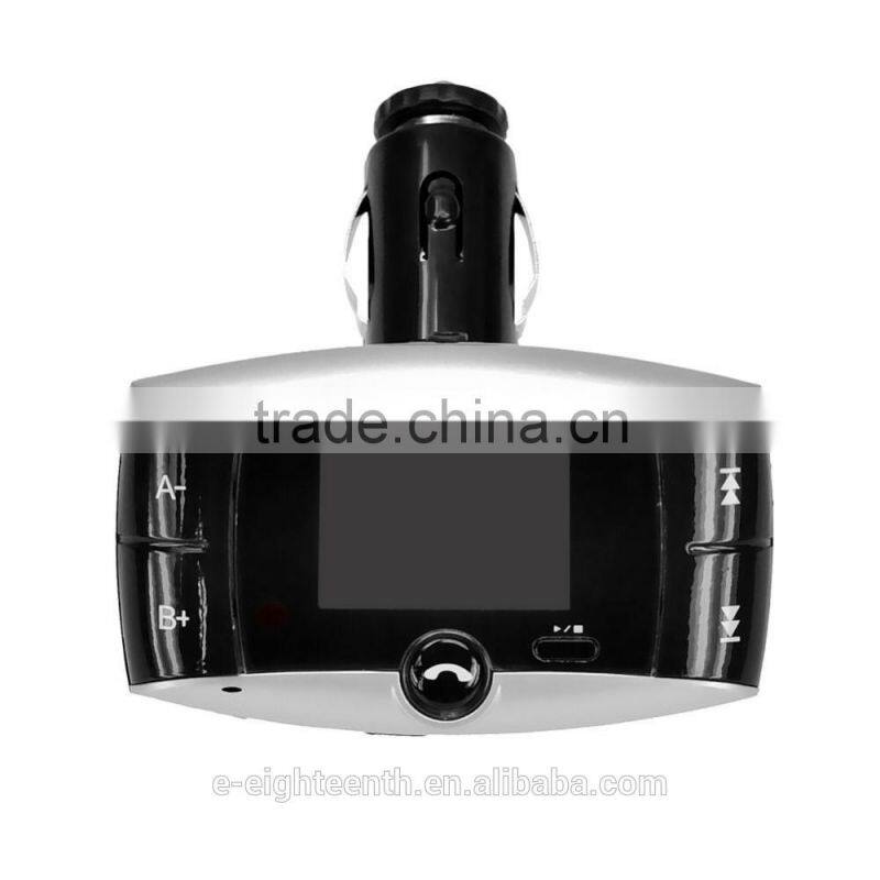 2016 hot 1.5" LCD Car Kit Bluetooth MP3 Player SD MMC USB Remote FM Transmitter Modulator