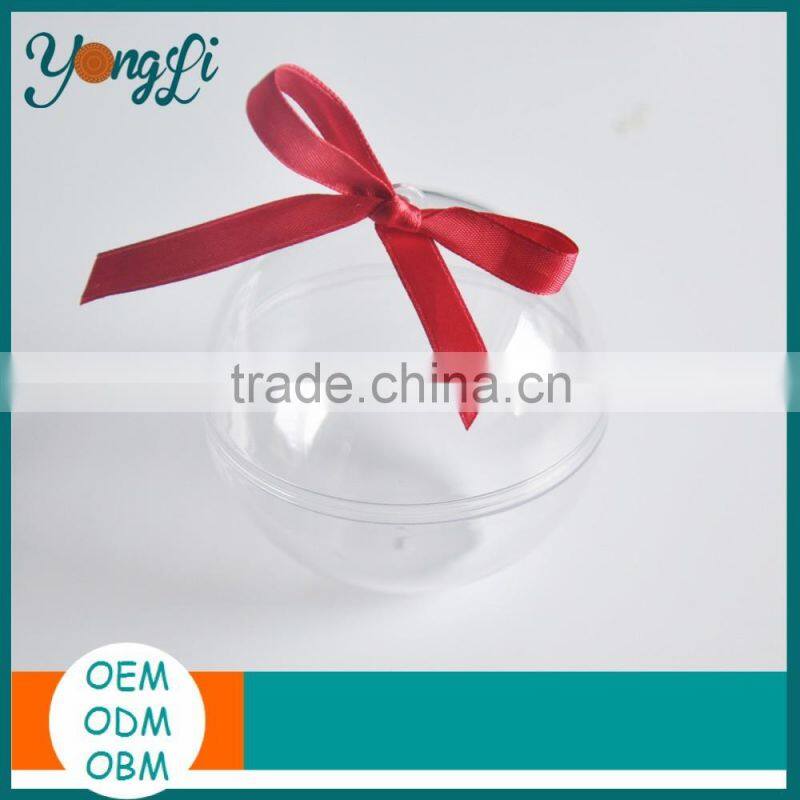 Transparent Hanging Flat Bottom Plastic Christmas Baubles Box