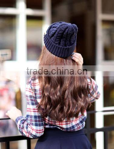 Han edition of autumn winter knitting hat with thick warm bonnet hat