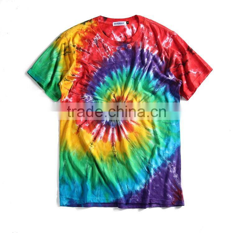 Men Tie Dye T-shirt , fashion colorful tie dye tees ,good cotton t shirts
