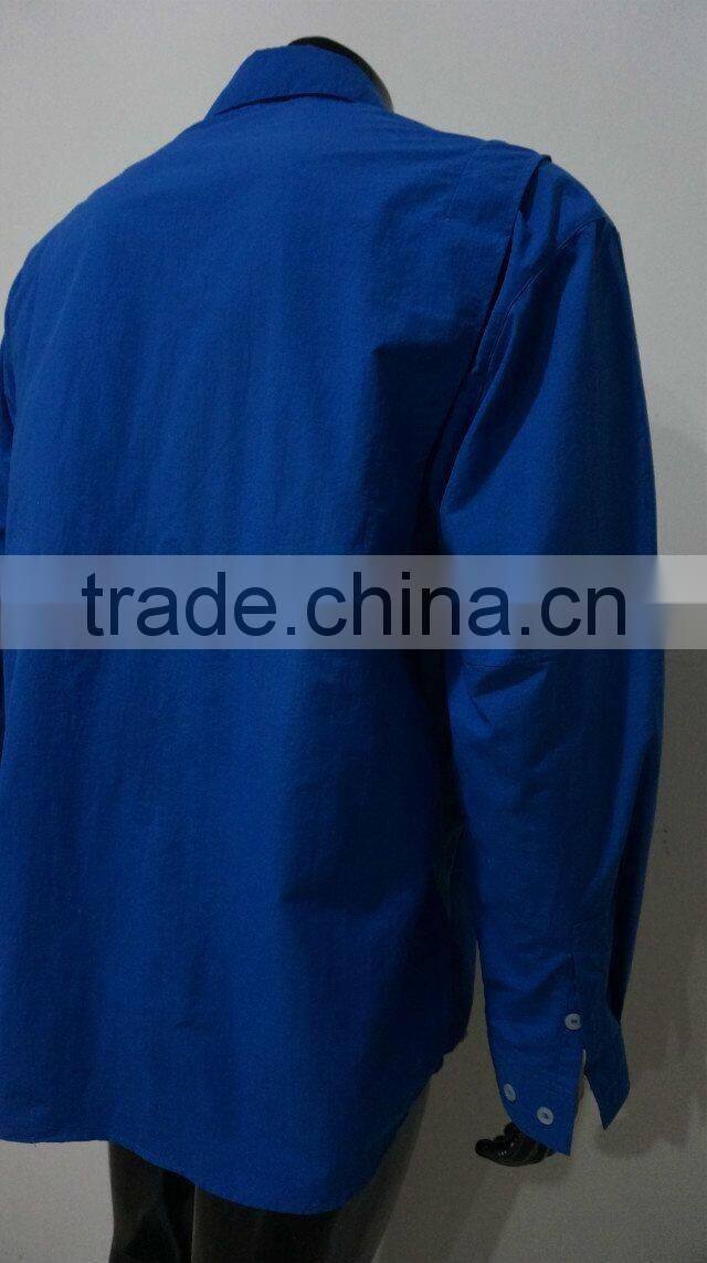 ZX Wholesale Fishing Shirts, Elastic polyester pongee fabric casual shirt, new design outdoor shirt