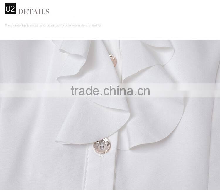 custom fashion cotton sarees lady blouses designs for hotel/bank women