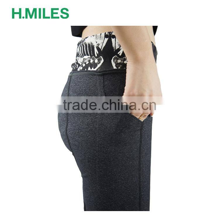 Wholesale Custom Sexy Polyester Spandex high waist fitness women leggings