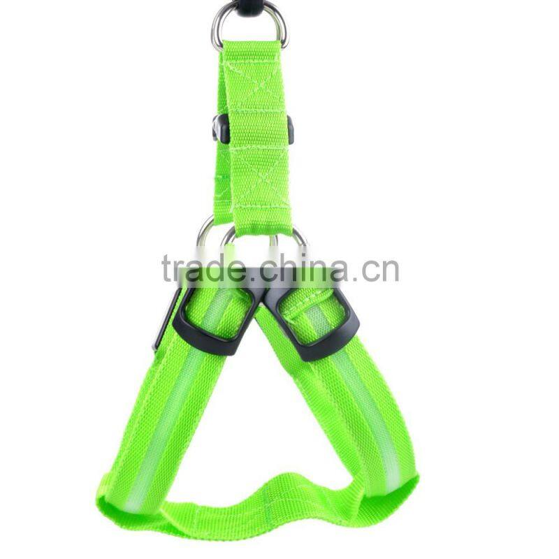 HFR-TL02 The pet luminous dog rope toy harness LED light