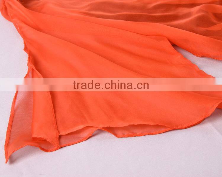 Full Length Chiffon Orange Colored Sexy One Piece Style Evening Dress