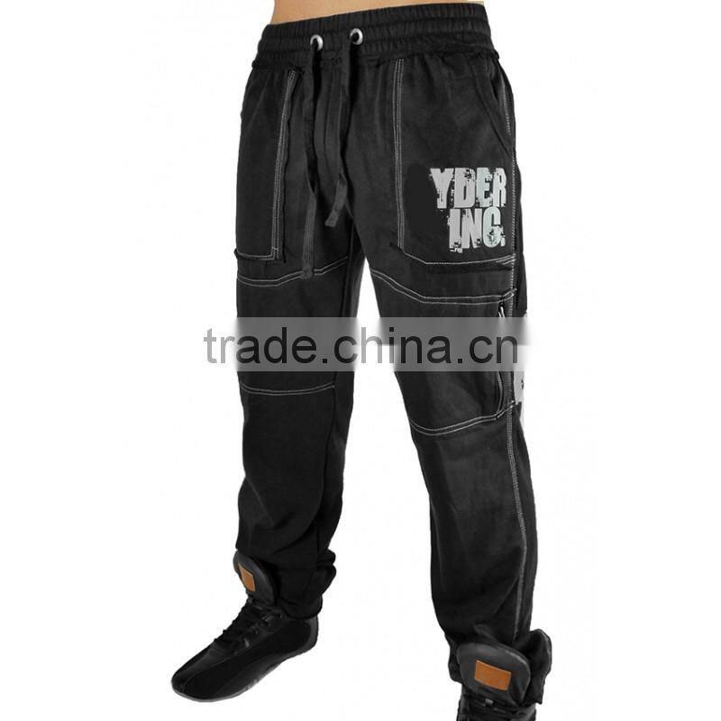 Top sale red colour printing man sweat jogger pants