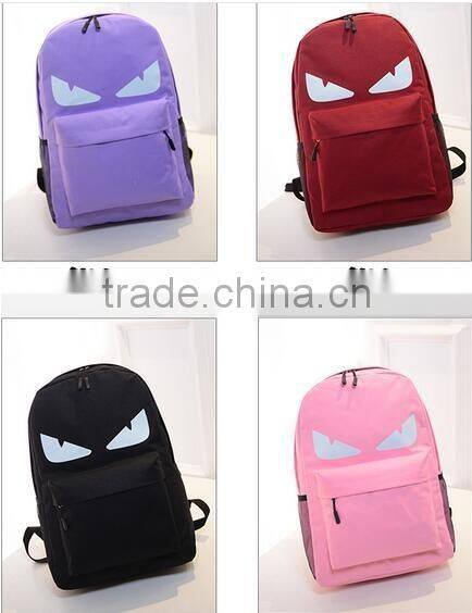 New Fashion little monster backpack soft leather devil eyes bag-3