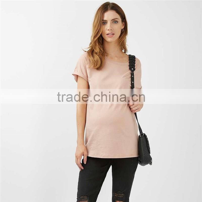 Boyfriend style garment slogan oem multipack maternity nursing blouse