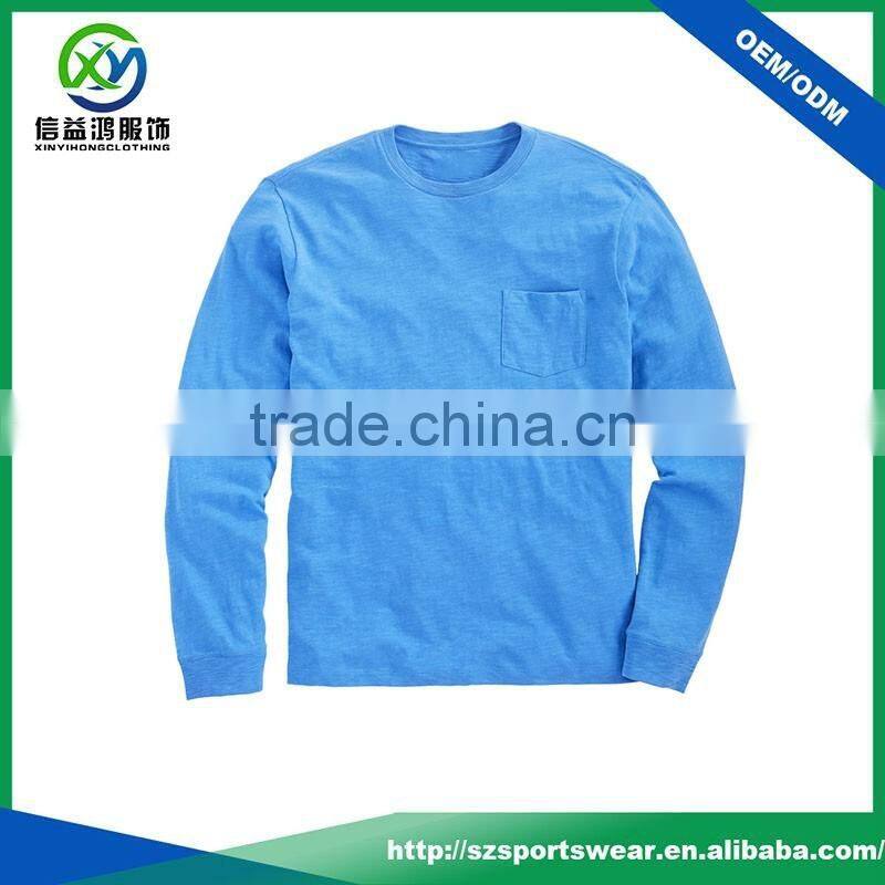High quality cut fit 100% cotton soft touch sky blue color t-shirt, mens shirt pocket style for sports