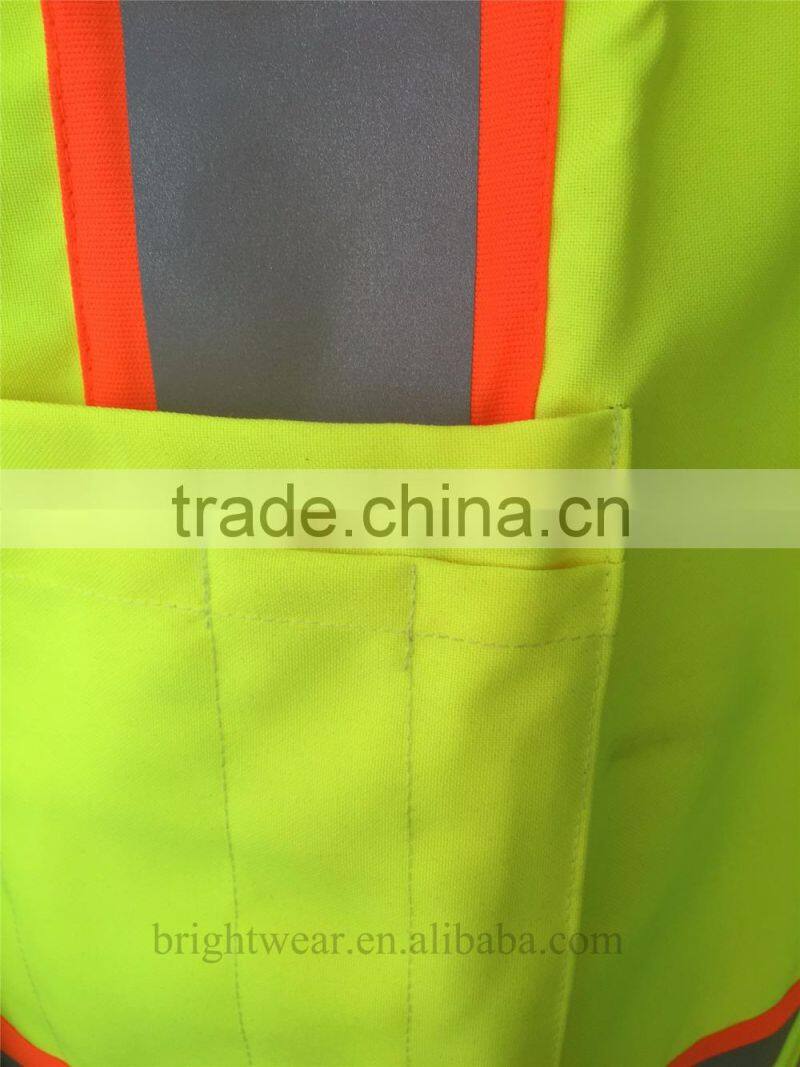 ANSI107 safety vest with pocket reflective vest for USA market