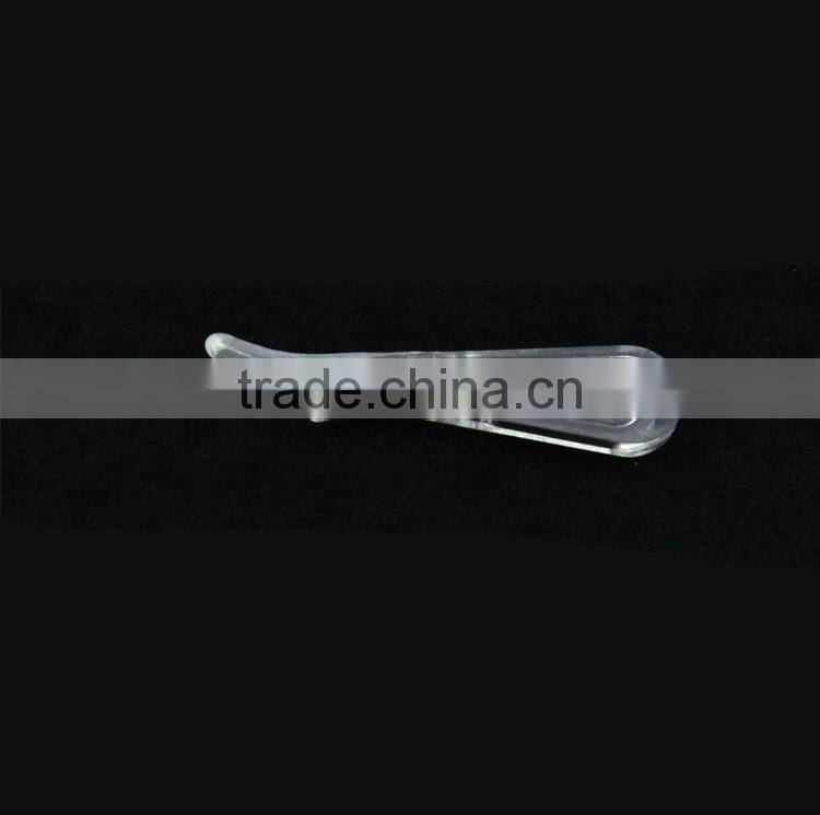4.0*0.9*0.35cm Cheap U-shape Garment Accessory Transparent Plastic Clips for Packing