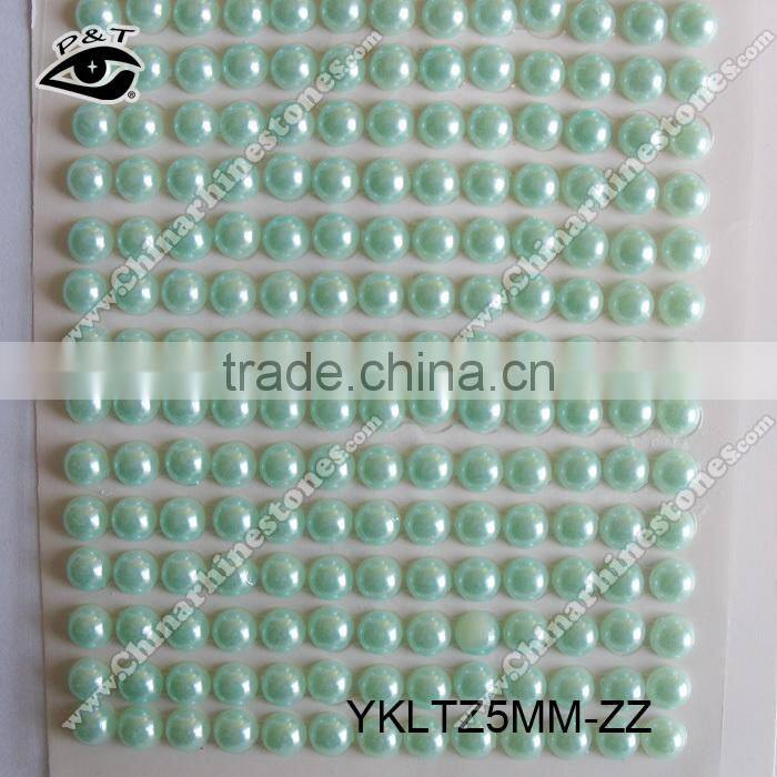 5MM Size Aquamarine Stickers Self Adhesive Rhinestone sticker Pearl Rhinestone Decals