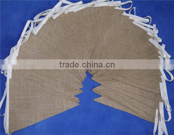10ft Hessian Burlap Fabric Bunting ,Barn Wedding Party Shabby Rustic Vintage Chic Bunting