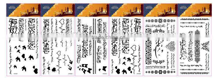 Custom temporary fashion face mask tattoos eyebrow tattoos stickers